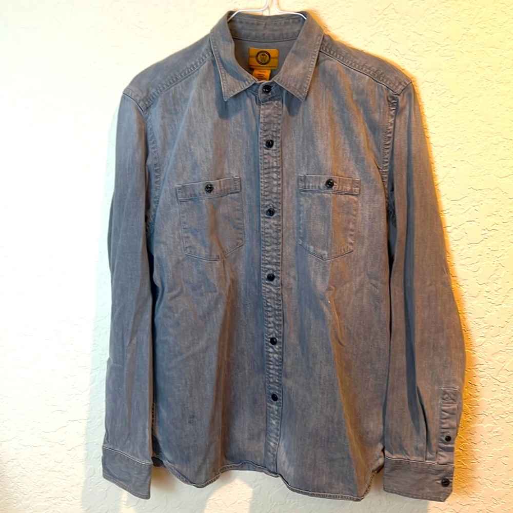 Gray Denim collared shirt